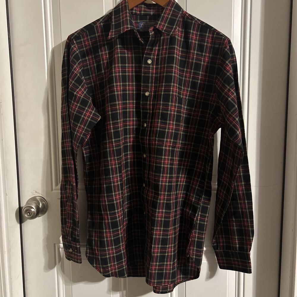 Pendleton Plaid Shirt Mens Size M. Pure Virgin Wool. Few Small Holes On Front